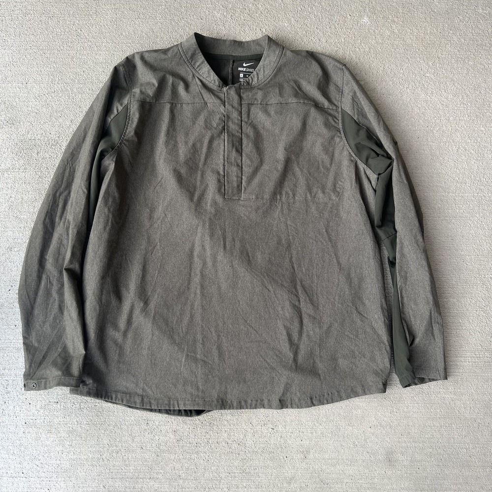 Nike Men's‎ Shield Golf Jacket Half Zip Gray Size XL Windbreaker $110 MSRP